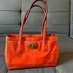 Coach burnt orange classic coach purse with matching wallet